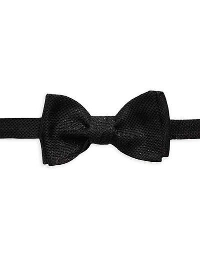 Shop Eton Men's Lurex Silk Self-tied Bow Tie In Black