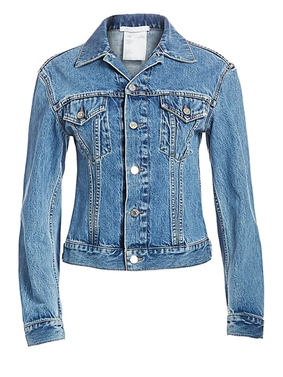 Shop Helmut Lang Women's Femme Trucker Jean Jacket In Acchi Contract Indigo