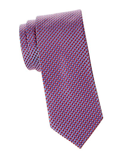Shop Eton Men's Micro Circle Silk Tie In Red