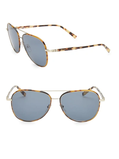 Shop Ferragamo Men's Classic 60mm Aviator Sunglasses In Brown