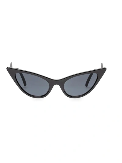 Shop Le Specs Women's The Prowler 53mm Cat Eye Sunglasses In Black