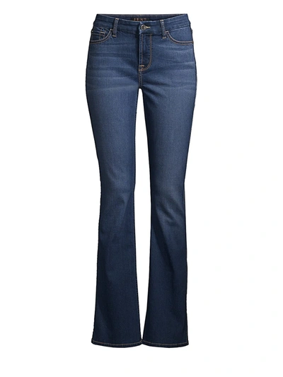 Shop Jen7 By 7 For All Mankind Mid-rise Slim-fit Bootcut Jeans In Classic Medblue