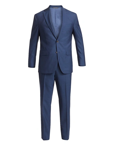 Shop Saks Fifth Avenue Men's Collection Solid-color Wool Suit In Navy