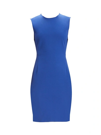 Shop Theory Double Stretch Sleeveless Sheath Dress In Navy Sapphire