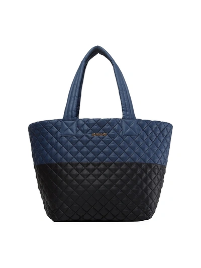 Shop Mz Wallace Women's Medium Metro Tote In Black Navy