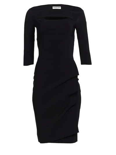 Shop Chiara Boni La Petite Robe Women's Kate Boatneck Dress In Black