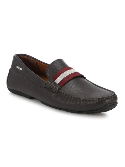 Shop Bally Men's Pearce Pebbled Leather Driving Loafers In Safari