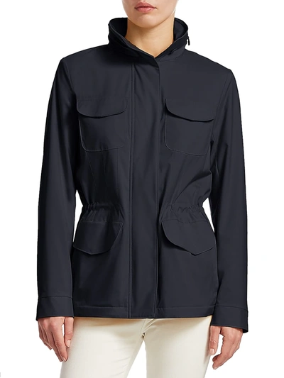 Shop Loro Piana Women's Traveller Windmate Jacket In Navy Blue