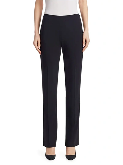 Shop Ralph Lauren Women's Iconic Style Alanda Wool-blend Pants In Black