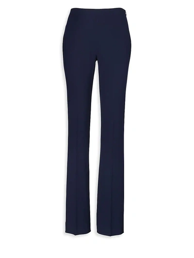 Shop Ralph Lauren Iconic Style Alandra Wool-blend Pants In Navy