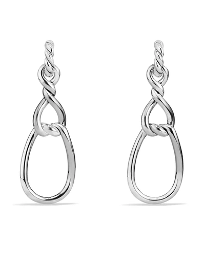 Shop David Yurman Continuance Triple Drop Earrings In Silver