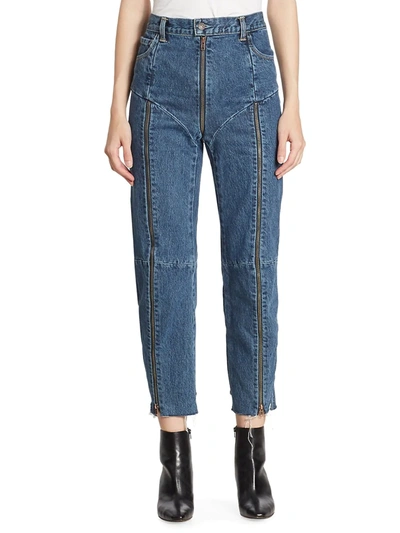 Shop Vetements Women's  X Levis Reworked Zip Jeans In Blue