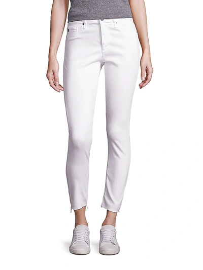 Shop Ag Women's Farah Mid-rise Skinny Ankle Jeans In White
