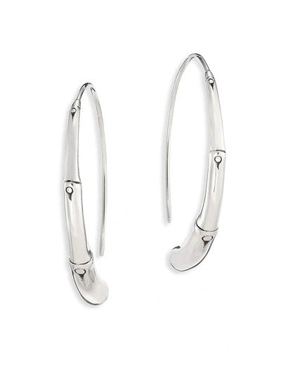 Shop John Hardy Women's Bamboo Large Sterling Silver Hoop Earrings