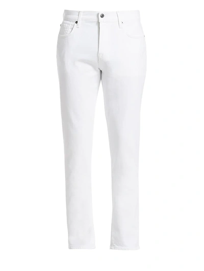 Shop 7 For All Mankind Men's Slimmy Luxe Performance Stretch Slim-fit Jeans In White