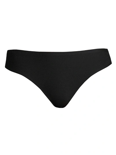 Shop Chantelle Women's Soft Stretch Seamless Regular Rise Thong In Black