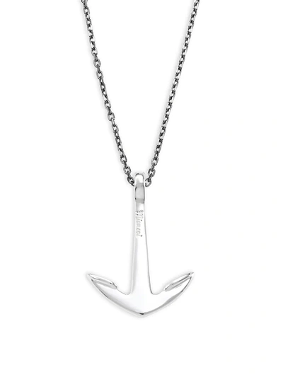 Shop Miansai Men's Anchor Pendant Necklace In Silver