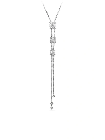 Shop David Yurman Women's Châtelaine Pavé Diamonds & Sterling Silver Y Necklace