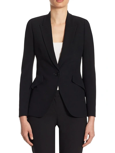 Shop Alexander Mcqueen Women's Tailored Peak-lapel Jacket In Black