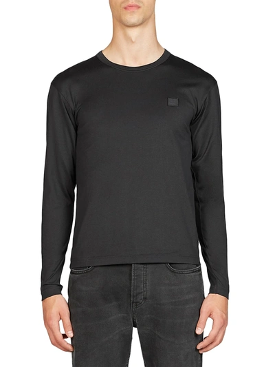 Shop Acne Studios Men's Fairview Face Sweatshirt In Black