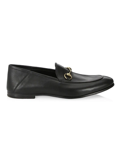 Shop Gucci Men's Horsebit Leather Loafer In Black