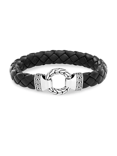 Shop John Hardy Men's Silver Classic Chain Bracelet In Black