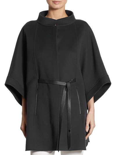 Shop Loro Piana Women's Salzburg Belted Cashmere Cape In Black
