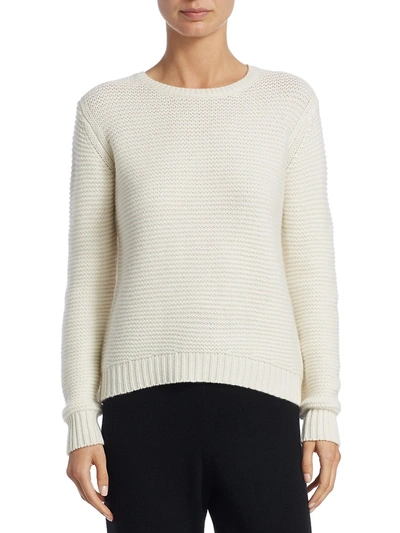 Shop Saks Fifth Avenue Collection Textured Cashmere Sweater In Vintage White