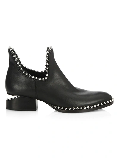 Shop Alexander Wang Women's Kori Cutout Studded Leather Ankle Boots In Black