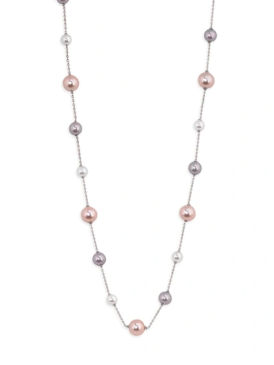 Shop Majorica Colorful Pearl & Sterling Silver Necklace