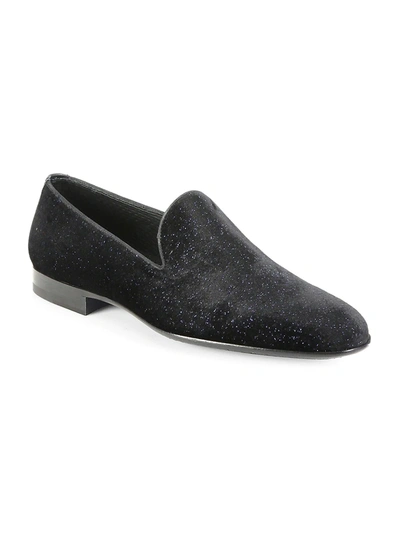 Shop Saks Fifth Avenue Men's Collection By Magnanni Starry Night Velvet Smoking Slippers In Navy