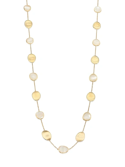 Shop Marco Bicego Women's Lunaria 18k Yellow Gold & Mother-of-pearl Necklace