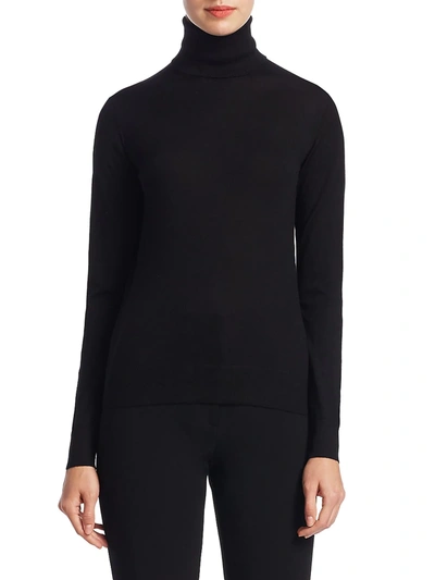 Shop Ralph Lauren Women's Iconic Style Cashmere Turtleneck Sweater In Black