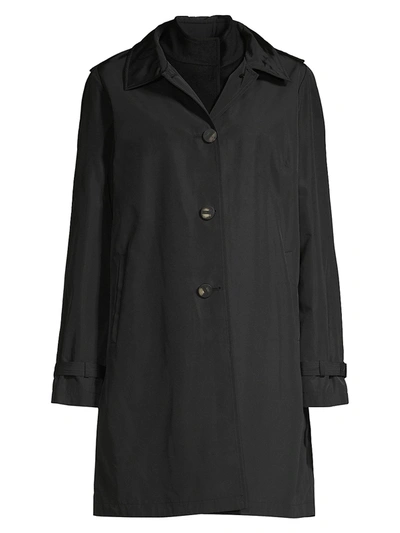 Shop Jane Post Loro Piana Wool Double Coat In Black