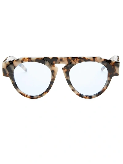 Shop Smoke X Mirrors X Fiorucci Atomic3 Marble Glam Round Sunglasses In Metal