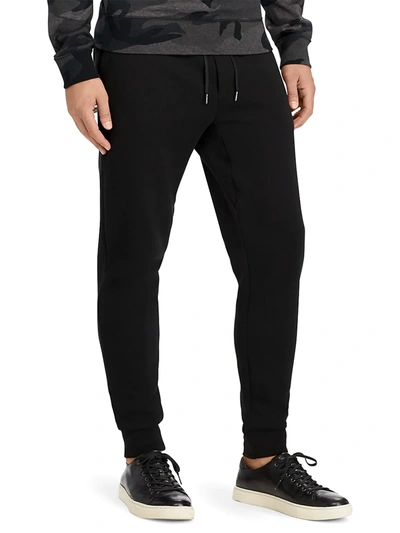 Shop Polo Ralph Lauren Men's Tech-fleece Double-knit Jogger Pants In Black