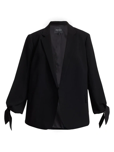 Shop Lafayette 148 Bria Crepe Jacket In Black