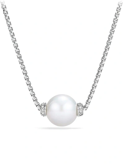Shop David Yurman Women's Solari Pendant Necklace With Diamonds & Freshwater Pearl