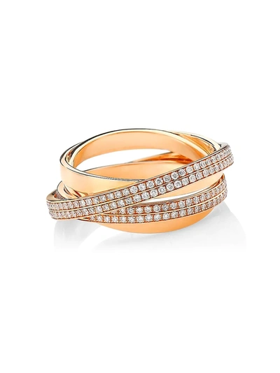 Shop Repossi Berbere 18k Rose Gold & Pav Diamond Ring