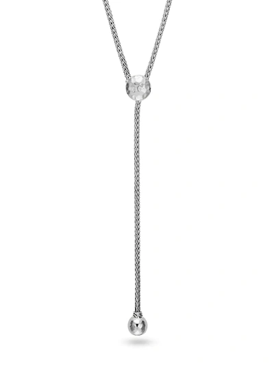 Shop John Hardy Women's Classic Chain Hammered Silver Drop Necklace