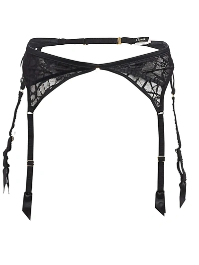 Shop Chantelle Women's Segur Lace Garter Belt In Black