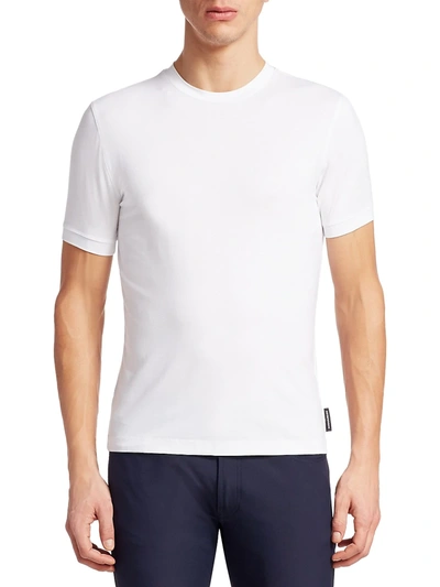 Shop Emporio Armani Basic Soft Stretch T-shirt In White