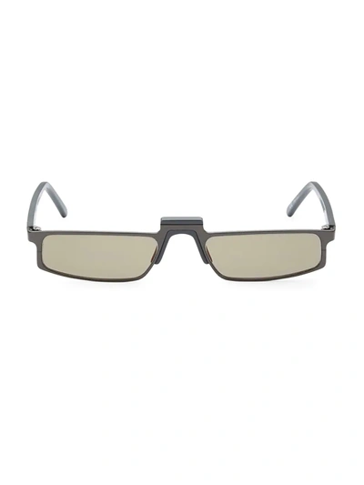Shop Andy Wolf White Heat Muhren 52mm Rectangle Sunglasses In Dark Grey