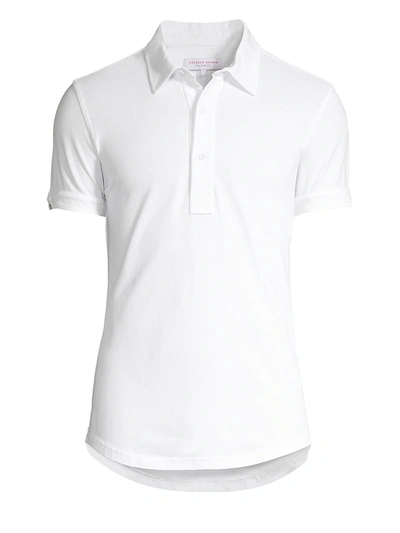 Shop Orlebar Brown Men's Sebastian Tailored Polo Shirt In White