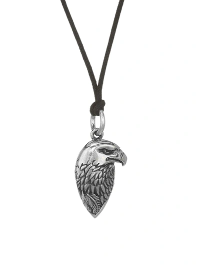 Shop King Baby Studio Eagle Pendant Necklace In Silver