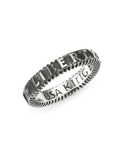 Shop King Baby Studio Men's Sterling Silver Liberty Ring