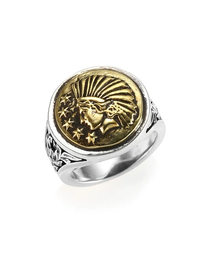 Shop King Baby Studio Liberty Headdress Signet Silver Ring