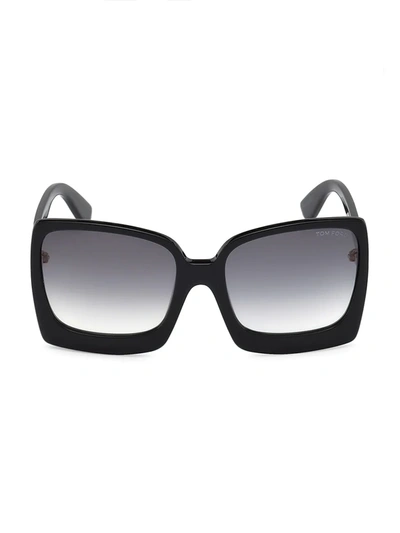 Shop Tom Ford Katrine Square Sunglasses/60mm In Black