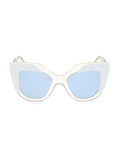 Shop Illesteva Juliette 42mm Cat Eye Sunglasses In White