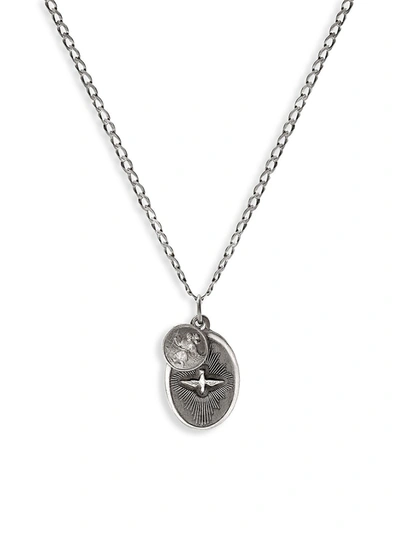 Shop Miansai Men's Dove Sterling Silver Pendant Necklace In Polished Silver